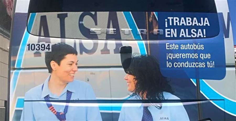 Alsa lanza una campaña para fomentar la profesión de conductora de autobús entre las mujeres desempleadas